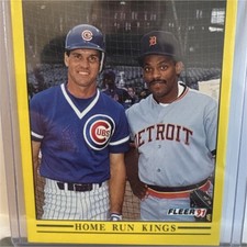 Fleer 1991 Home Run Kings Cecil Fielder Ryne Sandberg #709 Tigers Cubs Baseball