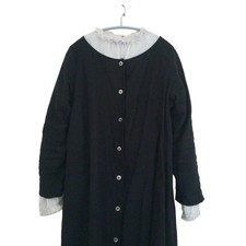 Nest Robe Linen Dress 2-Way Black Casual Midi Long Sleeve -Used From Japan