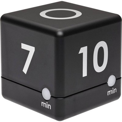 Digitaler Cube Timer, Zeitwürfel, Zeitmanagement, L 60 x B 60 x H 60 mm, schwarz