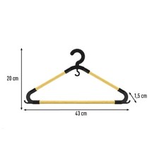 WOODEN ADULT CLOTHES HANGER SOLID WOOD 5 PCS