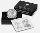 2021-W American Silver Eagle Proof Type 2 Dollar $1 Box COA US Mint 21EAN OGP