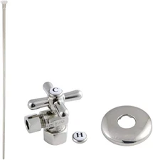 Kingston Brass Toilet Supply Kit 1/2" IPS Inlet, 3/8" Compression Outlet Combo