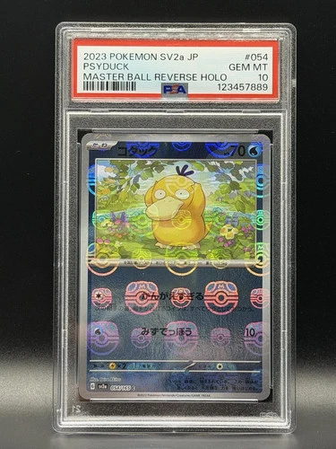 Pokemon Psyduck 054/165 SV2a Card 151 Master Ball Reverse Holo JP PSA 10