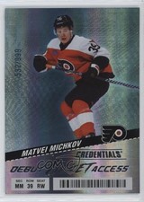 2024 Upper Deck Credentials Debut Ticket Access 532/999 Matvei Michkov #115 0bk3