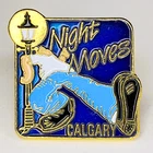 Night Moves Calgary Lapel Pin - Alberta Nightlife - AB Canada Vintage RARE