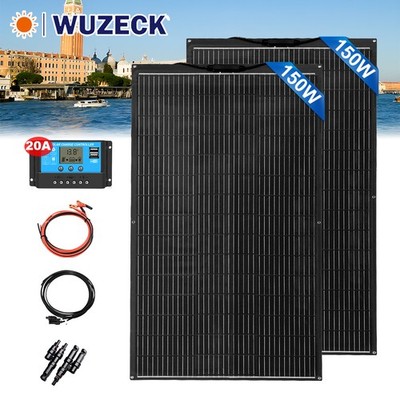 Solarpanel 300W Flexible Solarmodul Mono Balkonkraftwerk Wohnwagen Boot Off-Grid