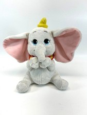 Disney Dumbo Plush Stuffed Elephant With Yellow Hat  Red Collar 10" Soft Toy
