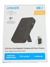Cc6U Anker MagGo Magnetic UltraFast 15W Wireless Battery 10,000 mAh w/ LCD USED