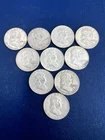1960-1963-D 60s Franklin Half Dollar 90% Silver Denver Mint US Coins QTY 10