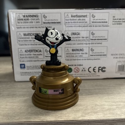 FELIX THE CAT 1996 Wendy's Kids Meal Toys:  4'' Trophy Spinner & 4 1/2'' Plush Toy