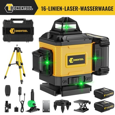 Tragbarer 4D Laser Level16 Line Kreuzlinienlaser Messwerkzeuge Mit Fernbedienung