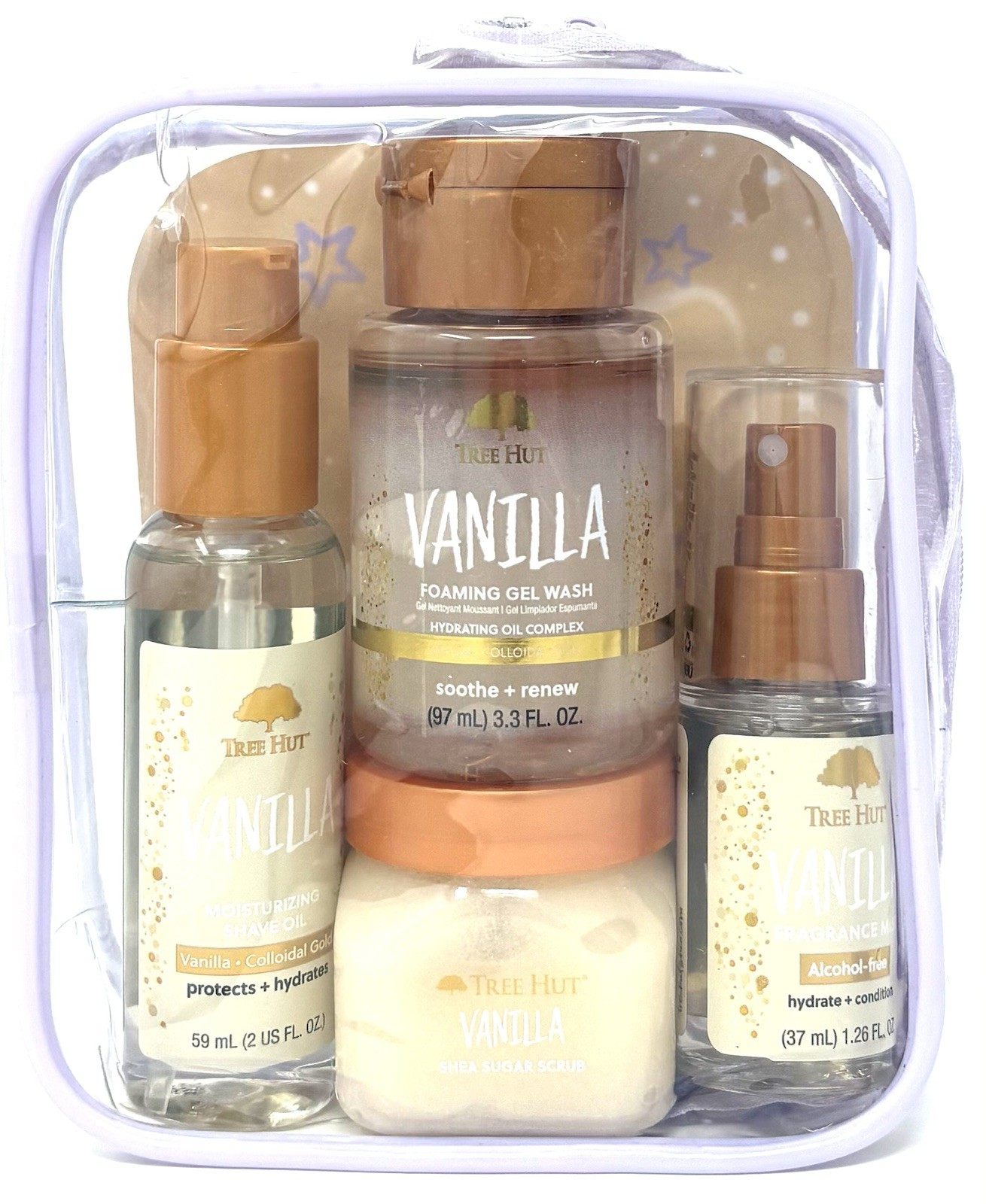 Tree Hut Vanilla Mini Body Care Gift Set 4 Piece