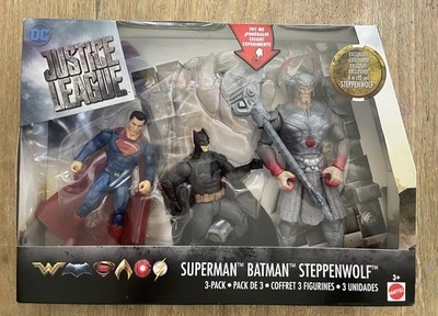 DC Justice League Batman/Steppenwolf/Superman Action Figures Set New 2017