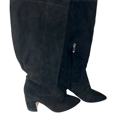 Sam Edelman 'Thora' Knee High Black Suede Boots Size 6.5  T44
