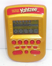 Vintage Yahtzee Electronic Handheld Game Gold Edition Hasbro 2002 Tested  Works