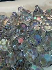 Purple Galaxy Faceted Pendant Beads 12mm 30 pieces acrylic