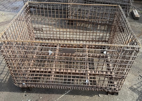 Collapsible Industrial Wire Storage Basket 46 1/2" x 36" x 31"