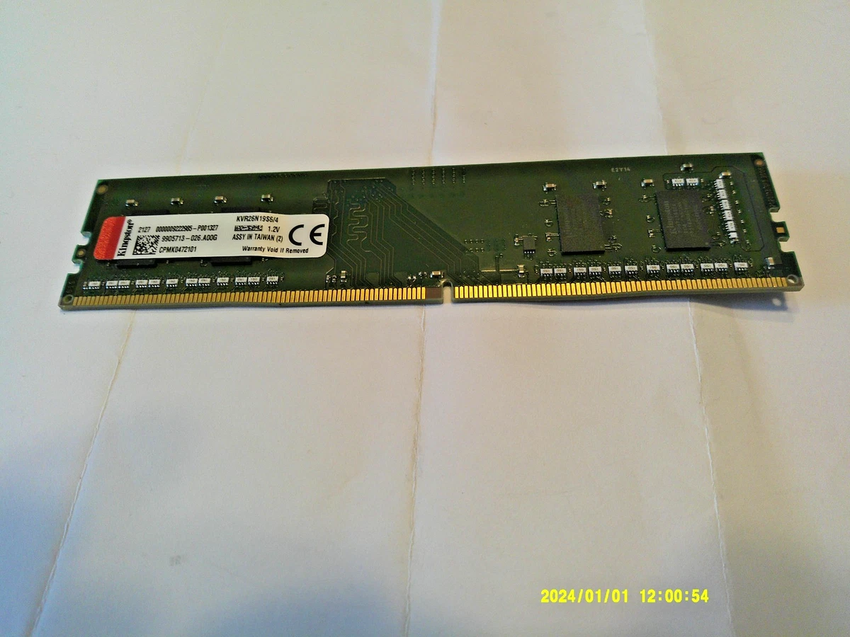 Kingston DDR4 SDRAM 4 GB Capacity per Module Memory (RAM) for sale