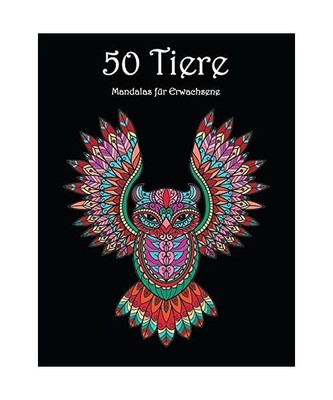 50 Tiere: Schöne Tier Muster zum Ausmalen und Entspannen | Mandala-Malbuch für