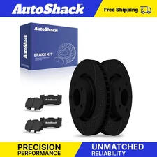 Front Drilled Slotted Brake Rotors Ceramic Pads for 2015-2020 Ford Mustang