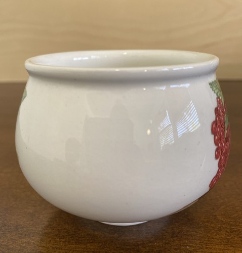 SET OF 2 PORTMEIRION POMONA CUPS/MUGS FOOTED ROMANTIC RED CURRANT & CHERRY 2.75” - Picture 4 of 17