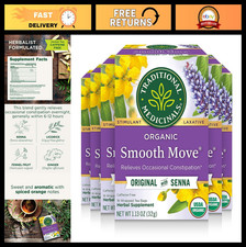Organic Smooth Move Tea - 96 Bags, Senna for Occasional Constipation Relief