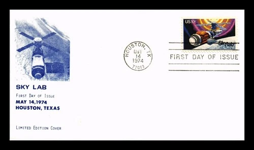 DR JIM STAMPS US COVER SKYLAB SPACE FIRST DAY ISSUE SCOTT 1529 HOUSTON TEXAS