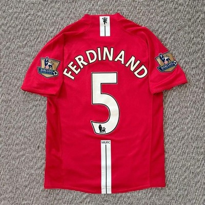 Rio Ferdinand #5 Manchester United 07/08 Home Jersey Nike Size S