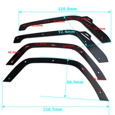 CNC Fender Front Rear Wheel Eyebrow for Axial 1/6 SCX6 AXI05000 RC Crawler Car