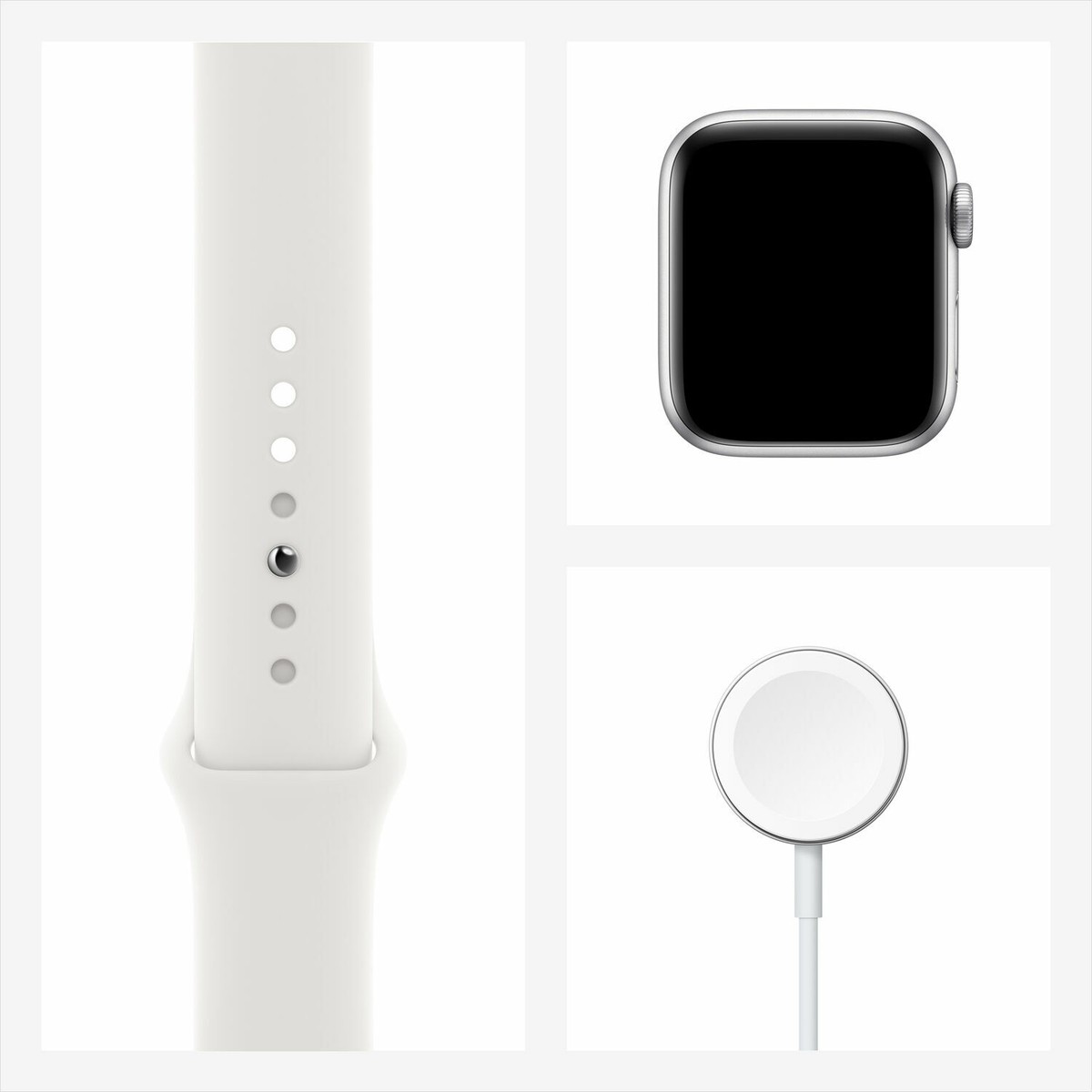 Apple Watch Series 6 44mm Aluminium Case with White Sport Band