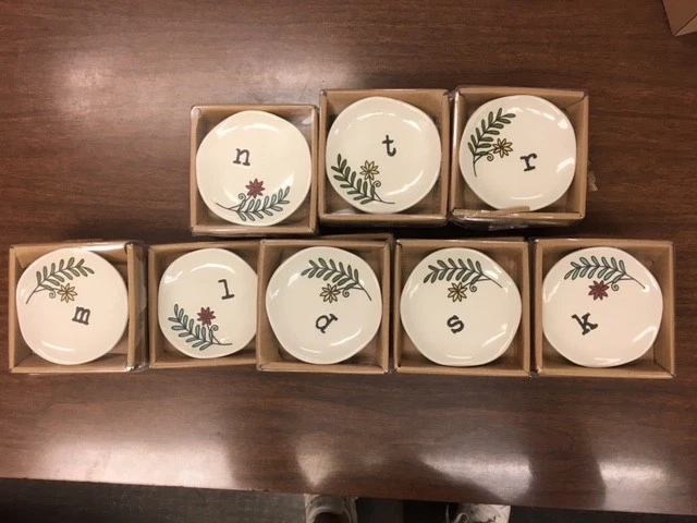 Initial shop ring dish