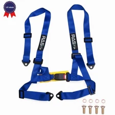 Racing Belts 4 Point 4PT Harness Nylon Adjustable Black RASTP US