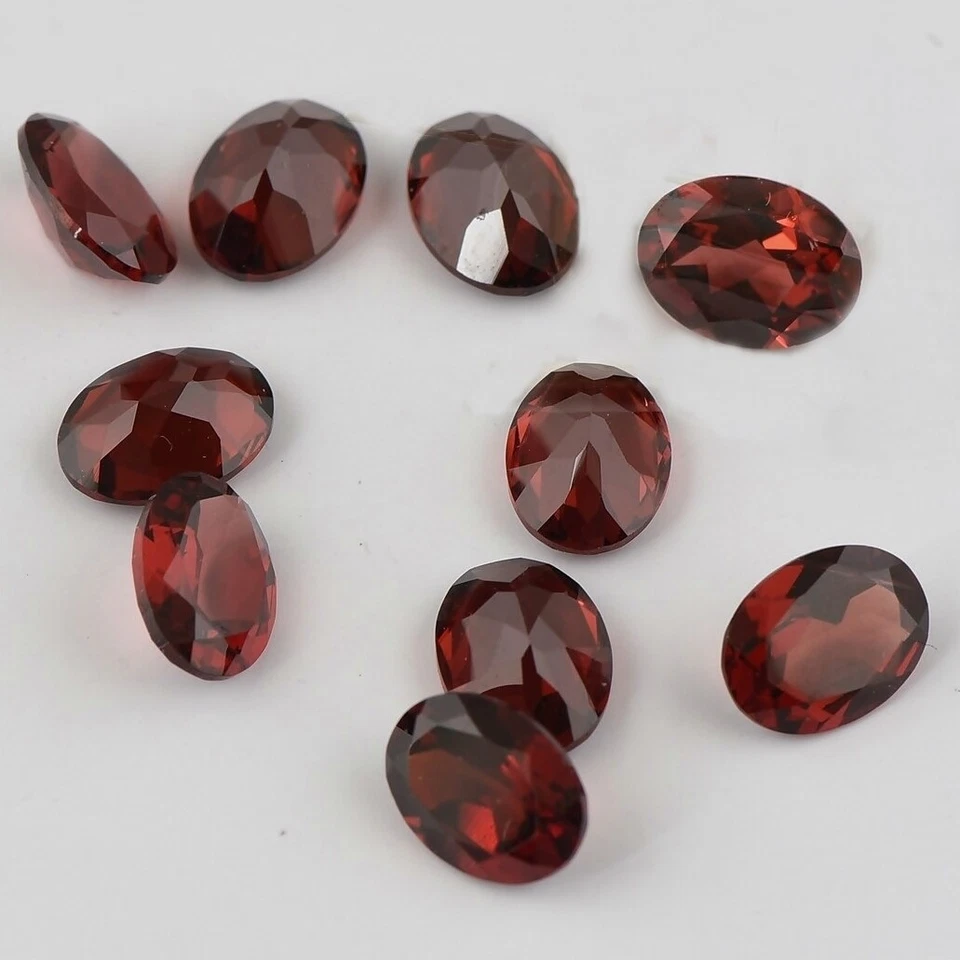 Großhandel Menge Von 8x6mm Oval FACET Mosambik Granat Lose Kalibriert Edelstein - Bild 4 von 4