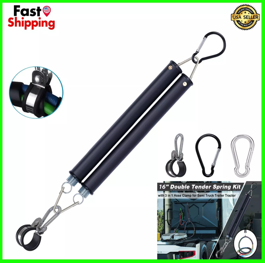 Heavy Duty Semi Truck Trailer Hose Holder with Double Tender Spring Kit for Air Lines