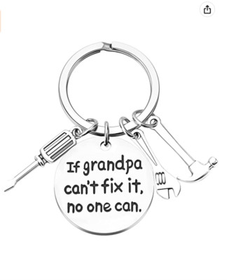''If Grandpa Can't Fix It, No One Can, Grandpa Gifts for Fathers Day'' KEY CHAIN