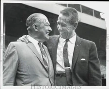 1965 Press Photo Charley Dressen and Bob Swift at Tiger Stadium - afa32235