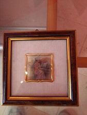 Quadretto Paesaggio Foglia Oro VINTAGE Antiquariato