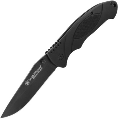 Smith & Wesson Extreme Ops Linerlock Knife SWA25 4 1/2'' closed. 3 1/4'' black fin
