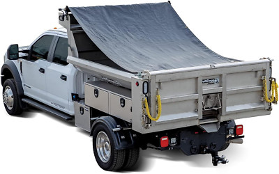 DTR7012 Aluminum Tarp System with Mesh Tarp for Dump Trailers, 7x12 ft