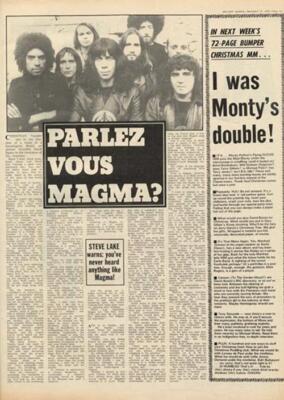 Magma Parlez Vous? MM3 Interview 1973