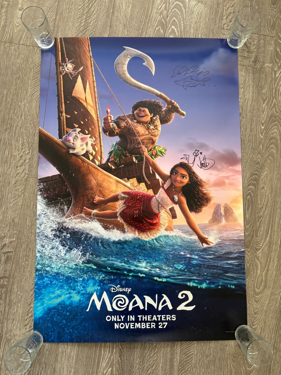 Disney Moana 2 Poster SIGNED by Directors David Derrick and Jason