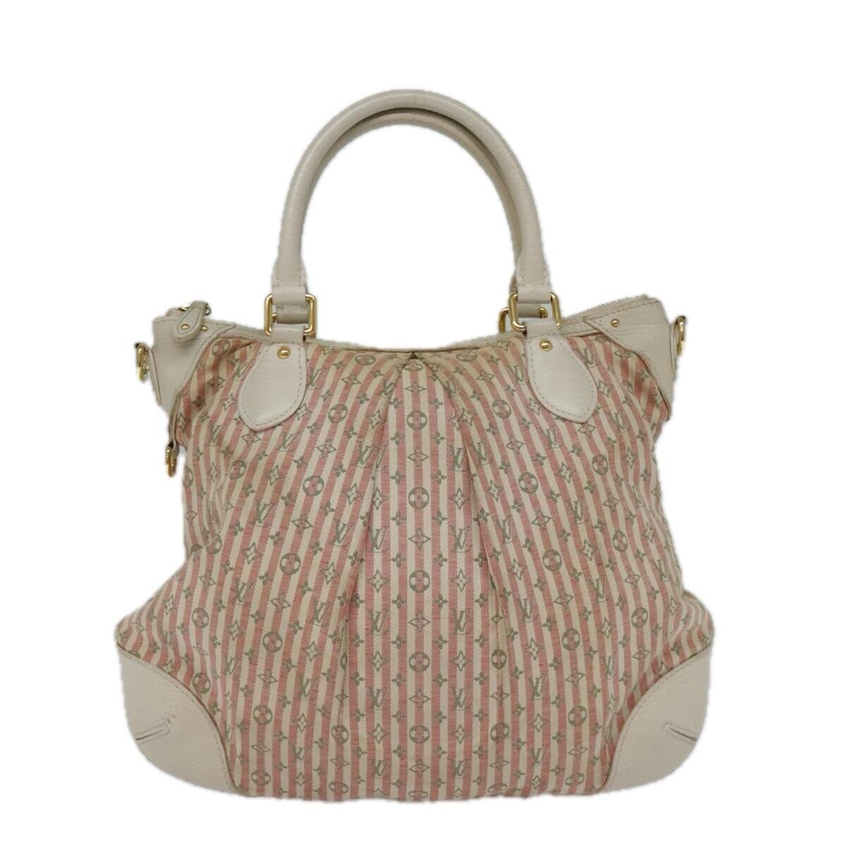 LOUIS VUITTON Mini Lin Croisette Marina PM Bag Pink White LOUIS VUITTON Mini Lin Croisette Marina PM Bag Pink White