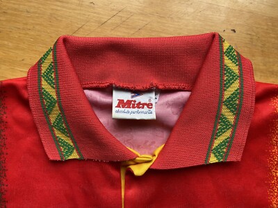 状態良好　mitre 94-95 カメルーン代表 ホームユニフォーム CAMEROON 1994 1995 HOME FOOTBAL SHIRT SOCCER JERSEY MITRE sz 38/40