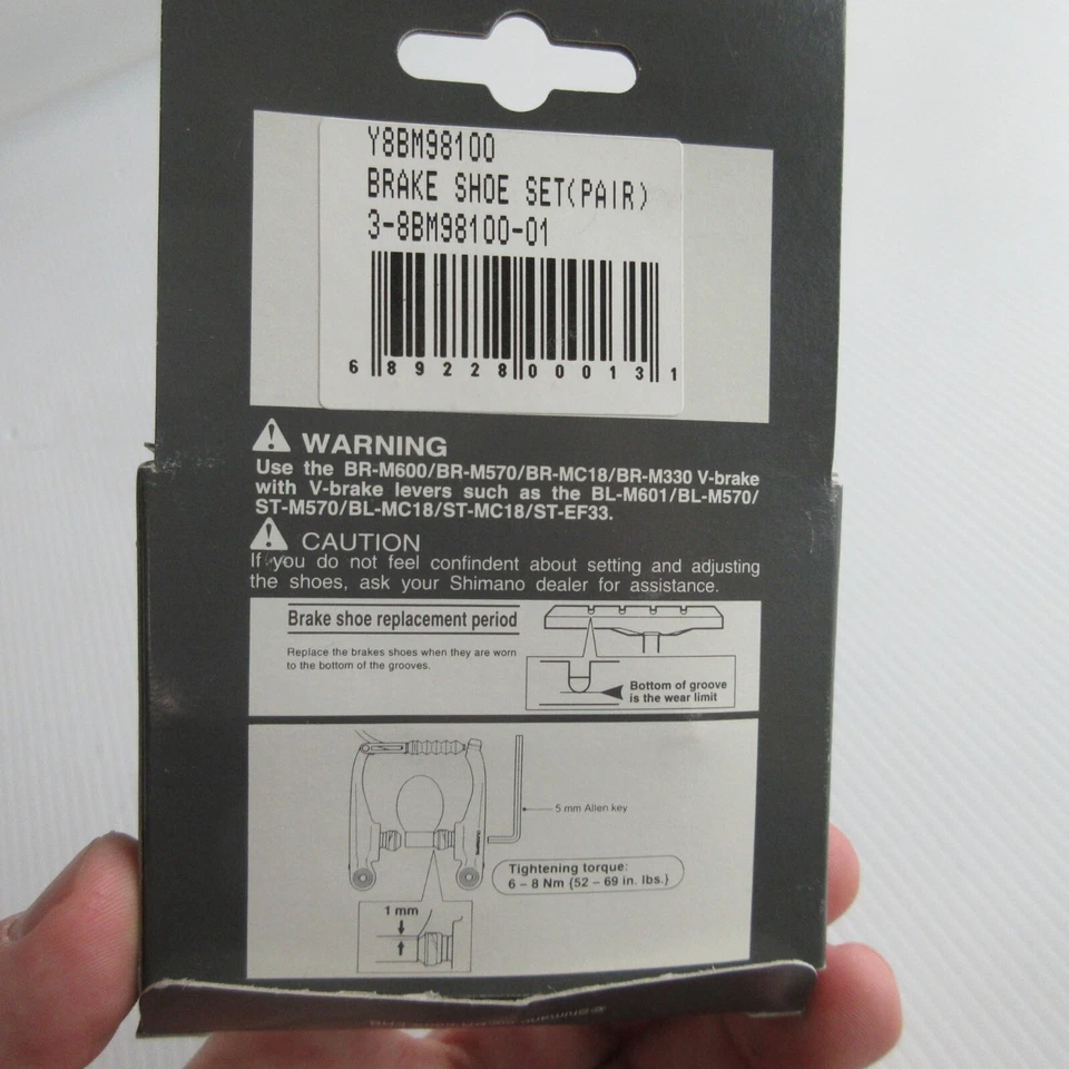 НОВЫЙ ИЗ СТАРЫХ ЗАПАСОВ SHIMANO M СИСТЕМА V ТОРМОЗНОЙ КОЛОДКИ КОМПЛЕКТ M70/T3 КЕРАМИЧЕСКИЕ КОЛОДКИ - Изображение 3 из 4