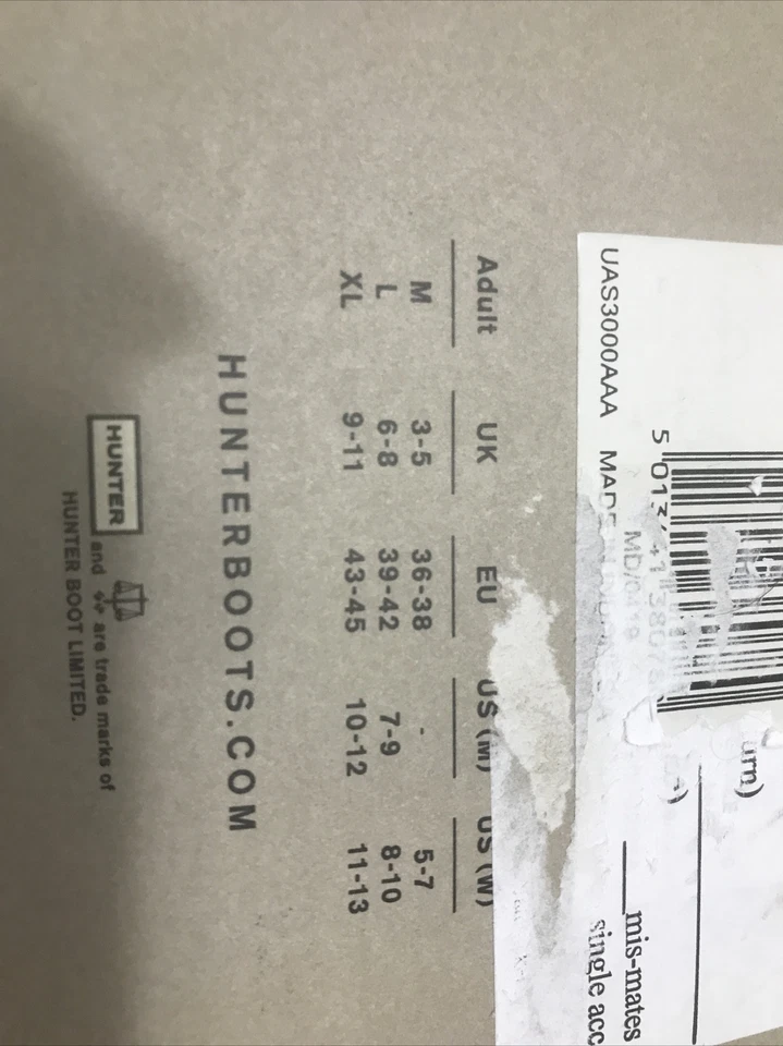 Calcetines Hunter Original Para Mujer Crema Alto Polar Welly Boot Talla L #200067 Foto 4 de 4