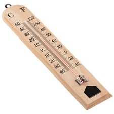 Traditional Garden Thermometer Wooden Non Mercury Temperature Large 26cm Hanging