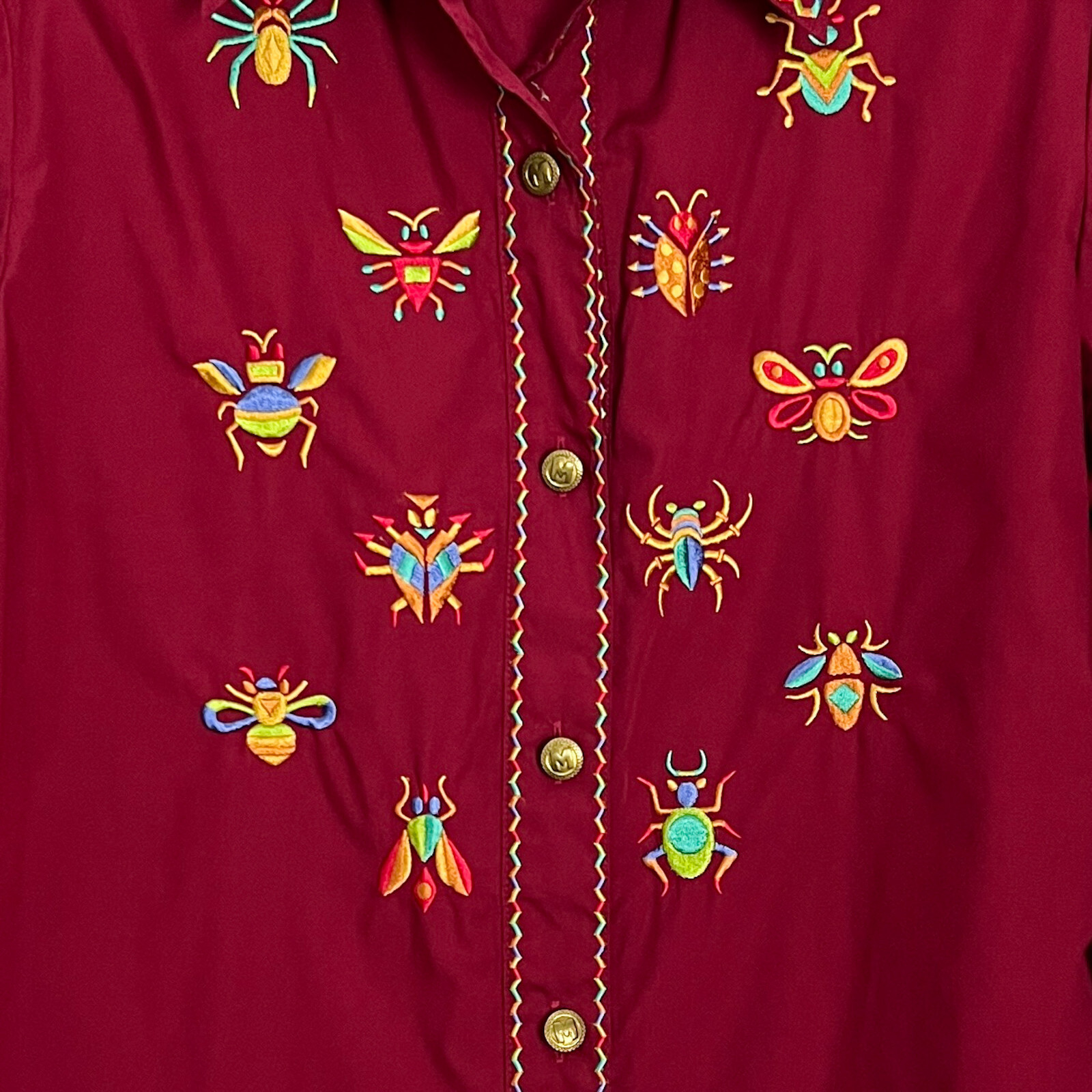 USA VINTAGE BOB MACKIEアメリカ古着刺繍デザインジャケット アウター