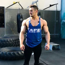 Men Stringer Fitness Singlet Workout Man Undershirt Bodybuilding Tank Tops