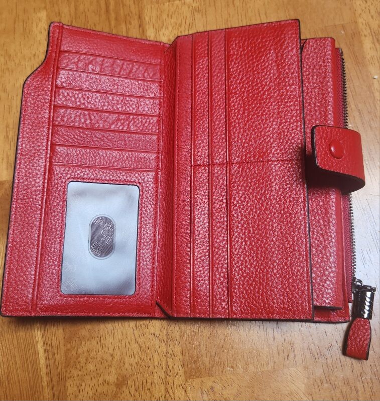 ItsLife Red Pebble Leather Ladies Wallet