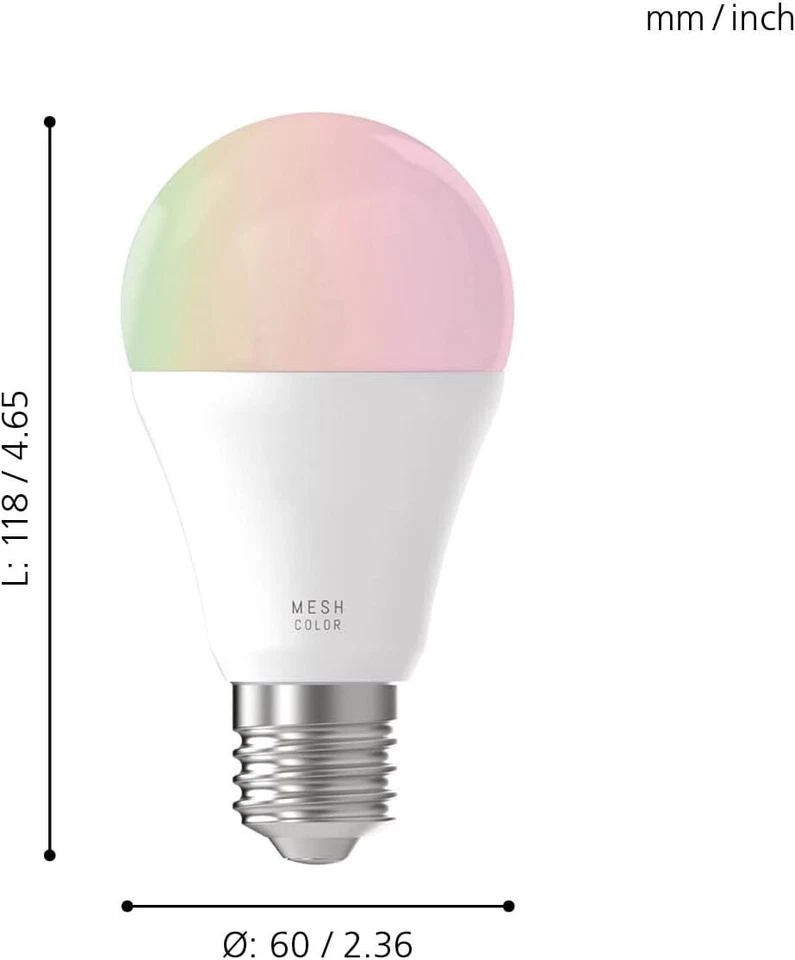 4x EGLO Connect-C LED Smart Bluetooth Mesh E27 RGB dimmbar EEK:F (Spektrum A-G) - Bild 3 von 4